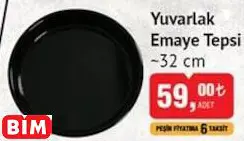 YUVARLAK EMAYE TEPSİ ~32 CM